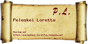 Peleskei Loretta névjegykártya